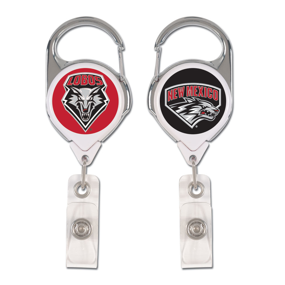 New Mexico Lobos Badge Holder Premium Retractable - Special Order