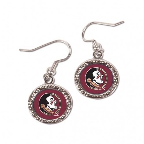 Florida State Seminoles Earrings Round Style - Special Order
