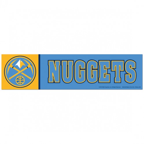 Denver Nuggets Decal 3x12 Bumper Strip Style - Special Order