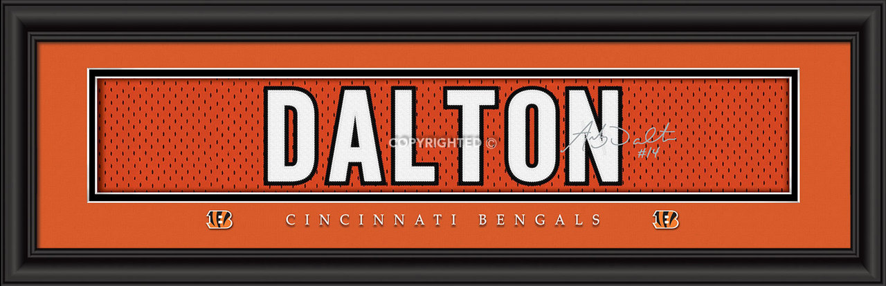 Cincinnati Bengals Andy Dalton Print - Signature 8x24