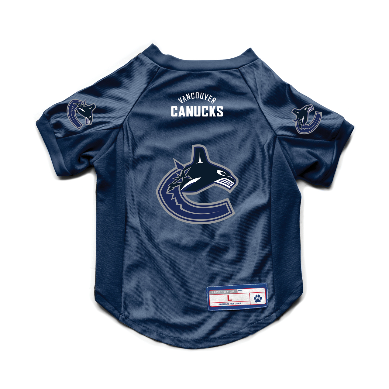 Vancouver Canucks Pet Jersey Stretch Size S - Special Order