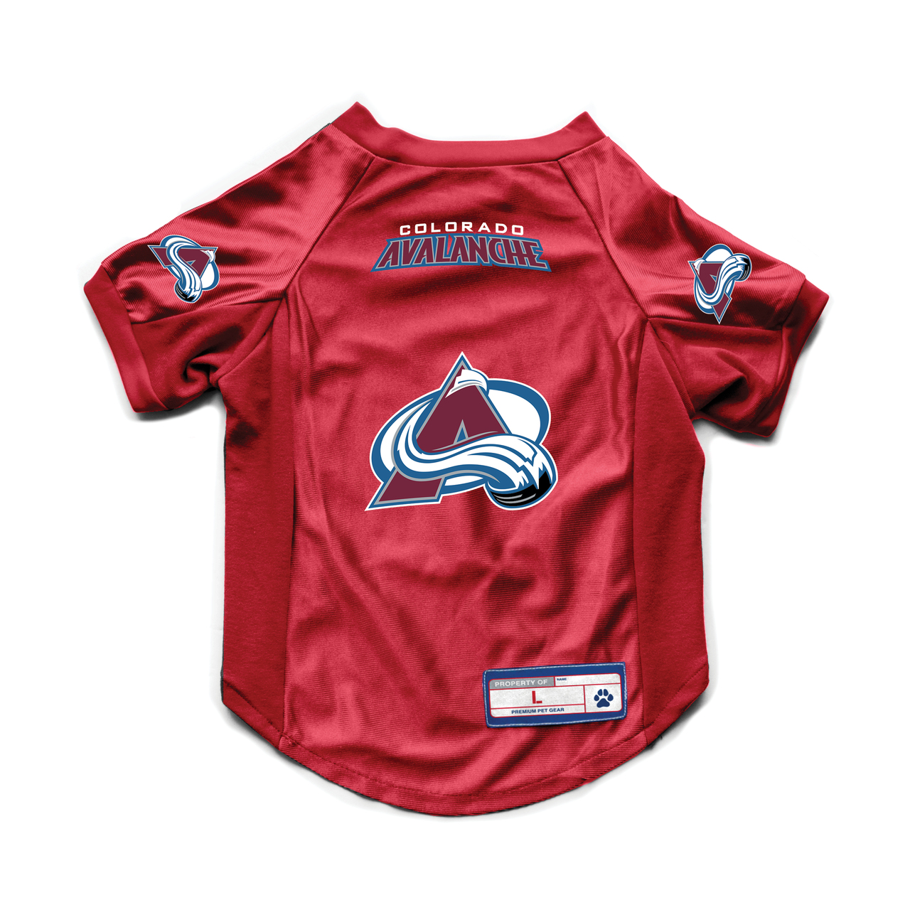 Colorado Avalanche Pet Jersey Stretch Size XL - Special Order