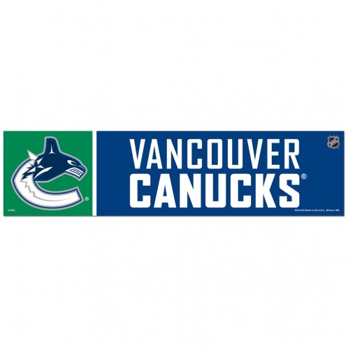 Vancouver Canucks Decal 3x12 Bumper Strip Style - Special Order
