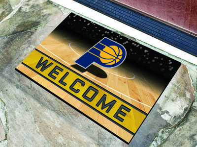 Indiana Pacers Door Mat 18x30 Welcome Crumb Rubber - Special Order