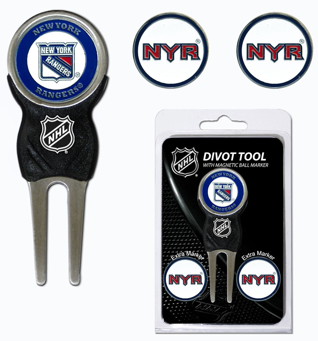 New York Rangers Golf Divot Tool with 3 Markers - Special Order