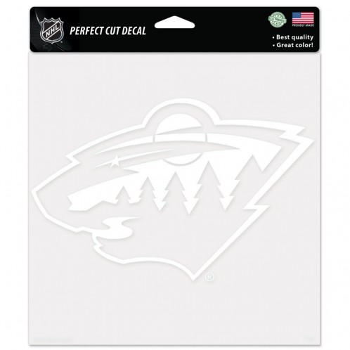 Minnesota Wild Decal 8x8 Perfect Cut White - Special Order