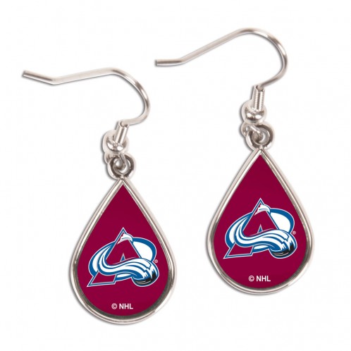 Colorado Avalanche Earrings Tear Drop Style - Special Order