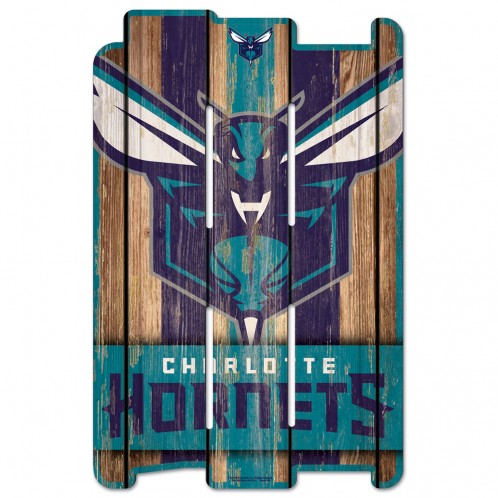 Charlotte Hornets Sign 11x17 Wood Fence Style - Special Order