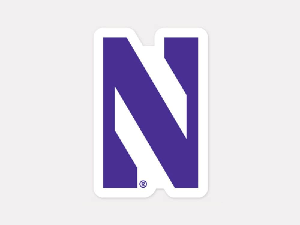 Northwestern Wildcats Decal 4x4 Perfect Cut Color