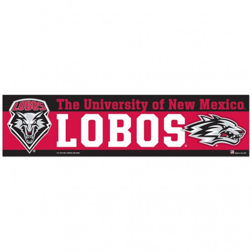 New Mexico Lobos Decal 3x12 Bumper Strip Style - Special Order