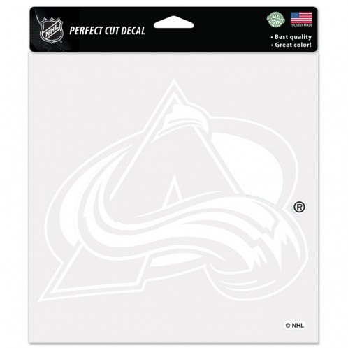 Colorado Avalanche Decal 8x8 Perfect Cut White - Special Order