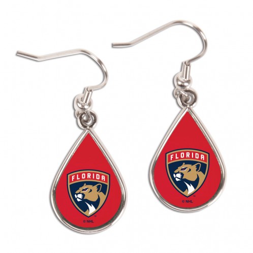 Florida Panthers Earrings Round Style - Special Order