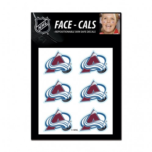 Colorado Avalanche Tattoo Face Cals Special Order