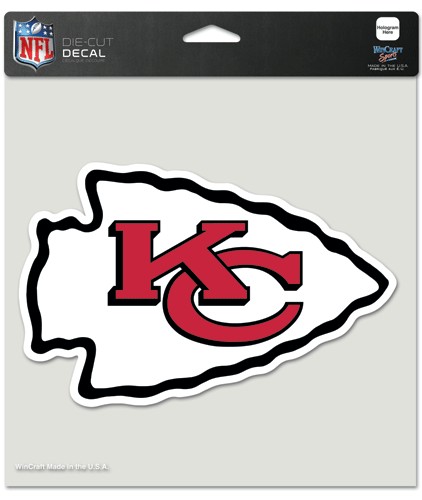Kansas City Chiefs Decal 8x8 Die Cut Color