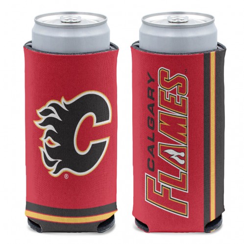 Calgary Flames Can Cooler Slim Can Design Special Order