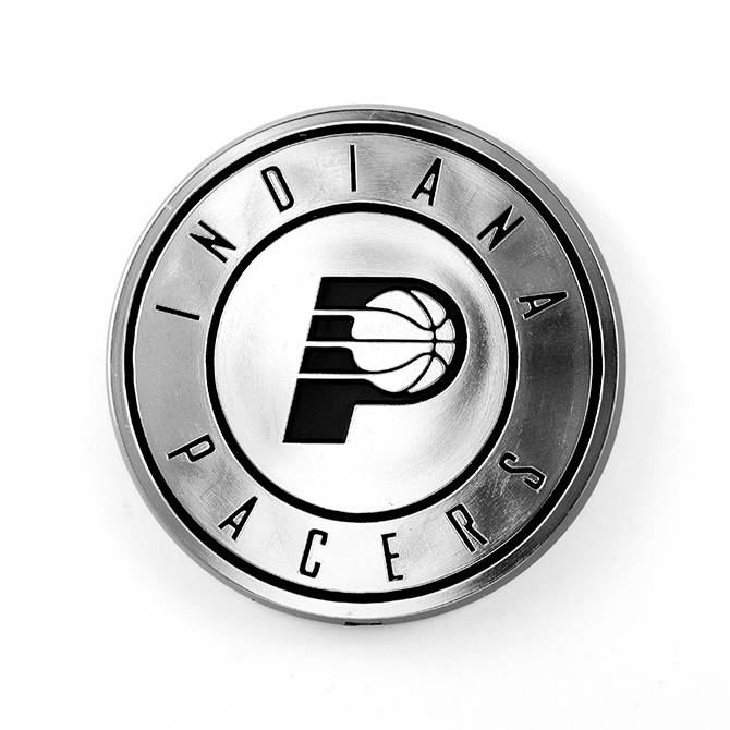 Indiana Pacers Auto Emblem Silver Chrome - Special Order