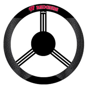 Wisconsin Badgers Steering Wheel Cover Mesh Style CO