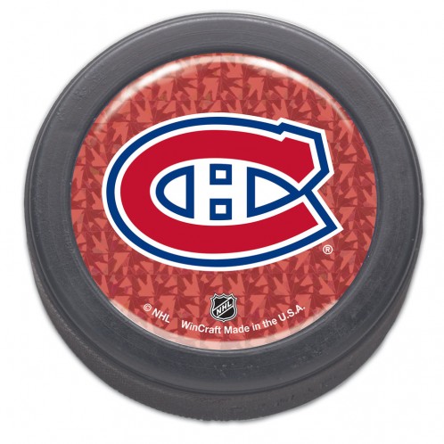 Montreal Canadiens Domed Hockey Puck - Packaged - Prismatic - Special Order
