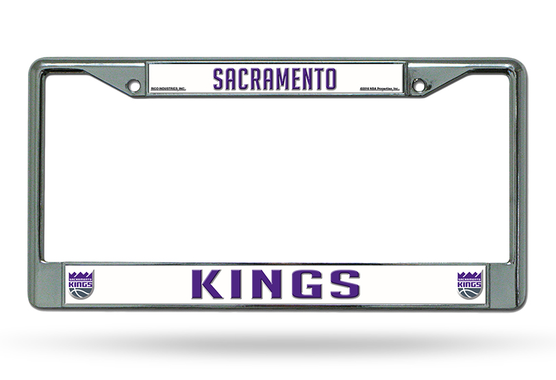 Sacramento Kings License Plate Frame Chrome - Special Order