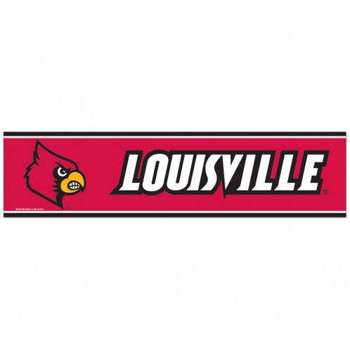 Louisville Cardinals Decal 3x12 Bumper Strip Style - Special Order