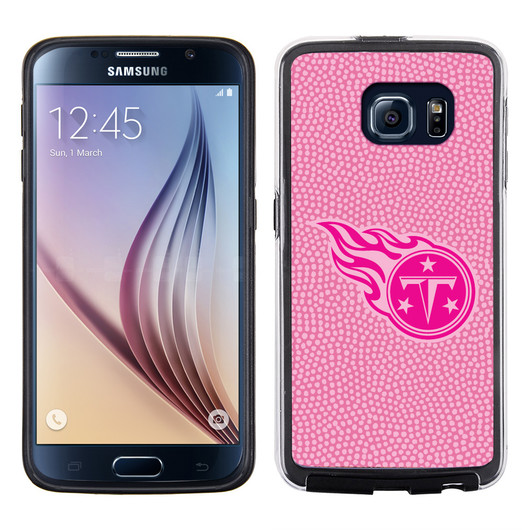 Tennessee Titans Phone Case Pink Football Pebble Grain Feel Samsung Galaxy S6 CO