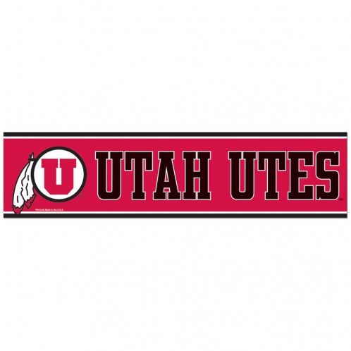 Utah Utes Decal 3x12 Bumper Strip Style - Special Order