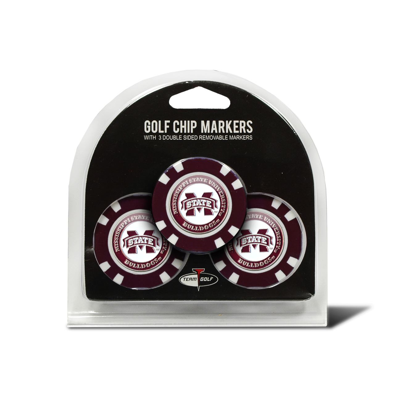 Mississippi State Bulldogs Golf Chip with Marker 3 Pack - Special Order