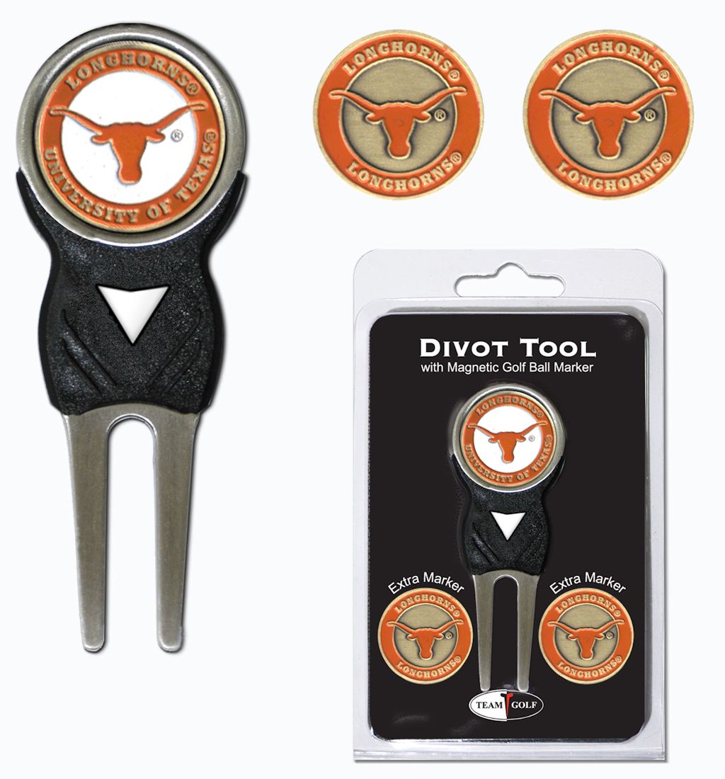 Texas Longhorns Golf Divot Tool with 3 Markers - Special Order