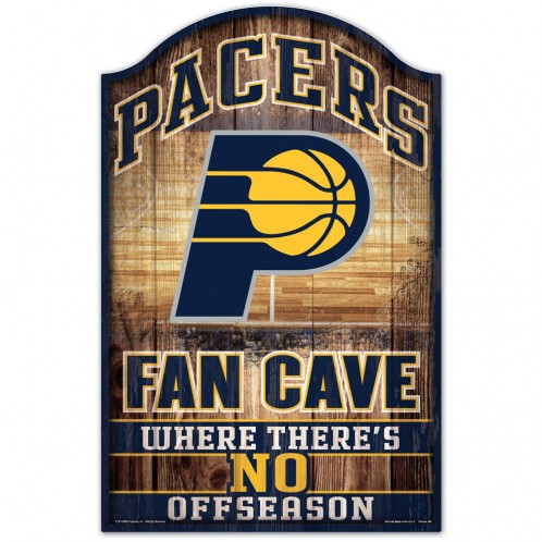 Indiana Pacers Sign 11x17 Wood Fan Cave Design - Special Order