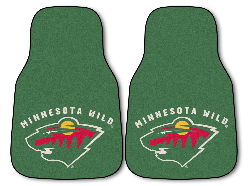 Minnesota Wild Car Mats Printed Carpet 2 Piece Set - Special Order