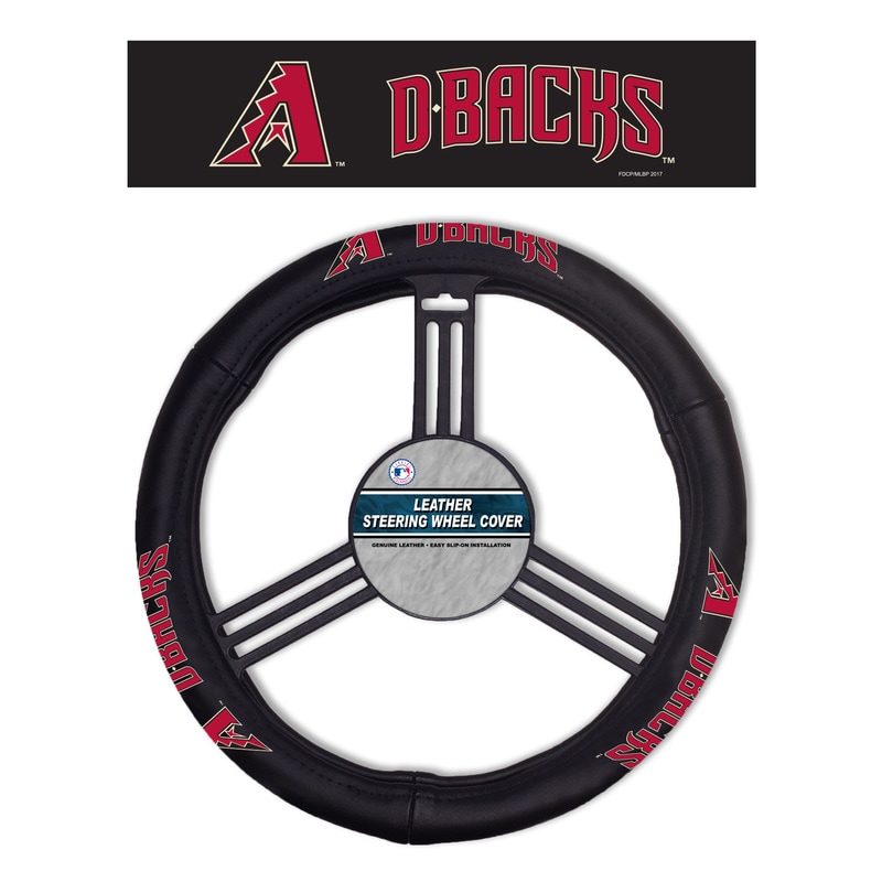 Arizona Diamondbacks Steering Wheel Cover Leather CO