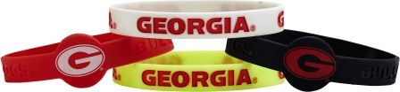 Georgia Bulldogs Bracelets - 4 Pack Silicone - Special Order