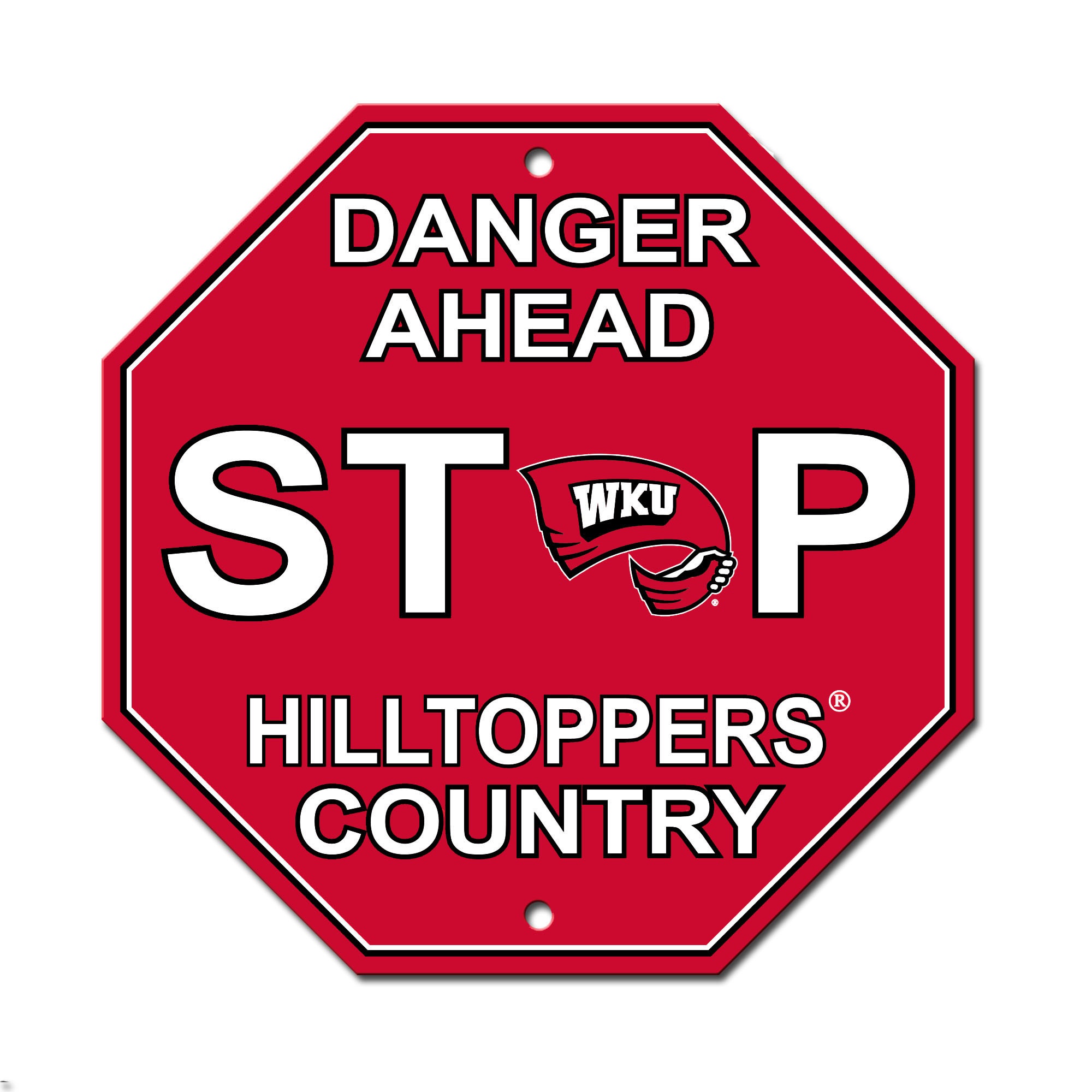 Western Kentucky Hilltoppers Sign 12x12 Plastic Stop Style CO