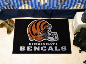 Cincinnati Bengals Rug - Starter Style, Helmet Design - Special Order