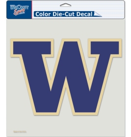 Washington Huskies Decal 8x8 Die Cut Color