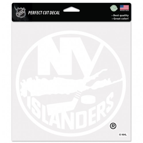 New York Islanders Decal 8x8 Perfect Cut White - Special Order