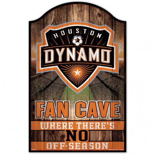 Houston Dynamo Sign 11x17 Wood Fan Cave Design - Special Order