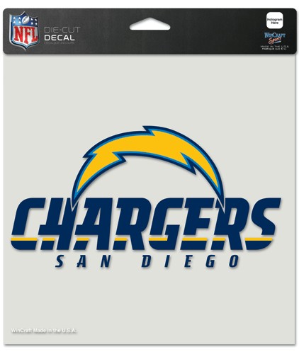 Los Angeles Chargers Decal 8x8 Perfect Cut Color - Special Order