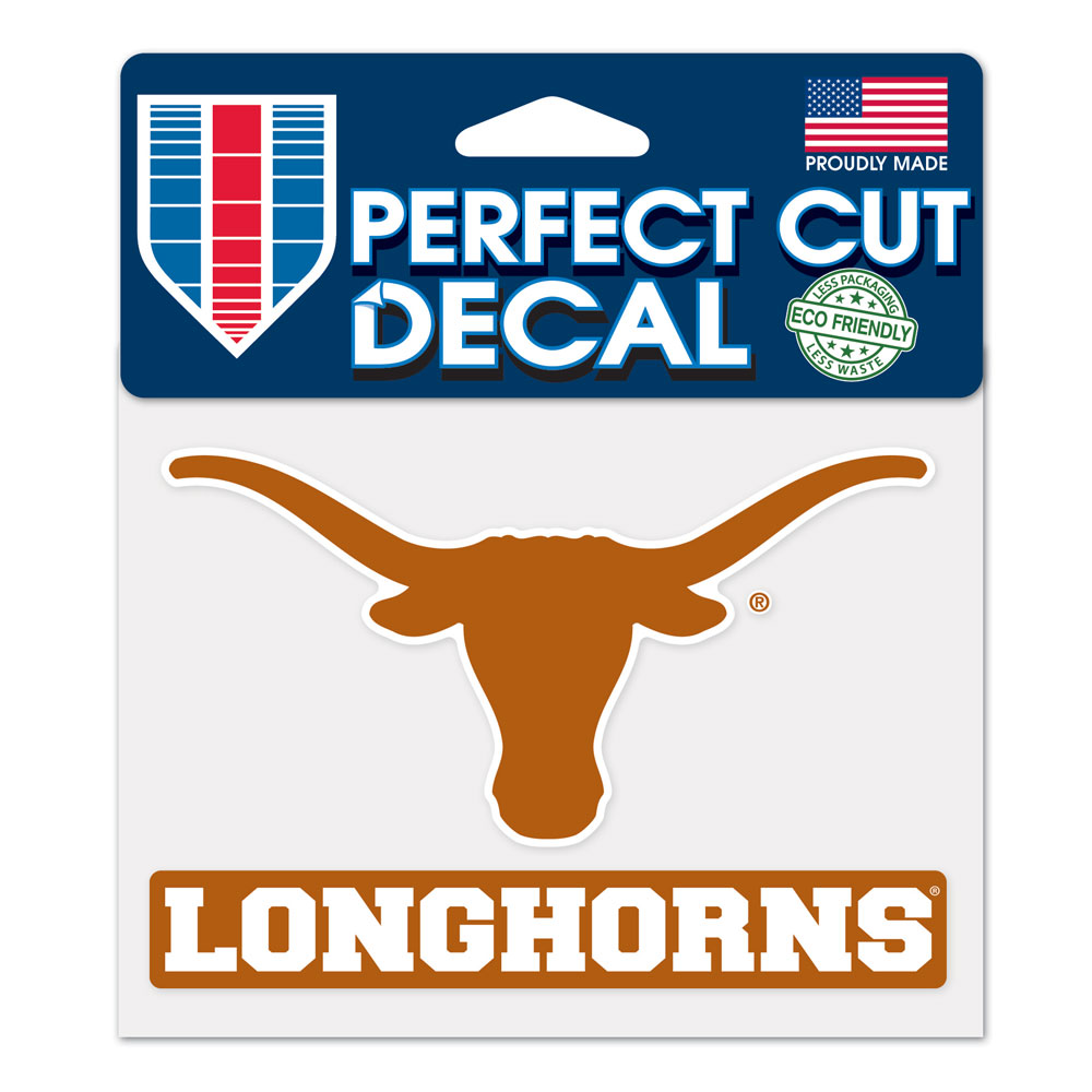 Texas Longhorns Decal 4.5x5.75 Perfect Cut Color