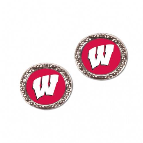 Wisconsin Badgers Earrings Post Style - Special Order