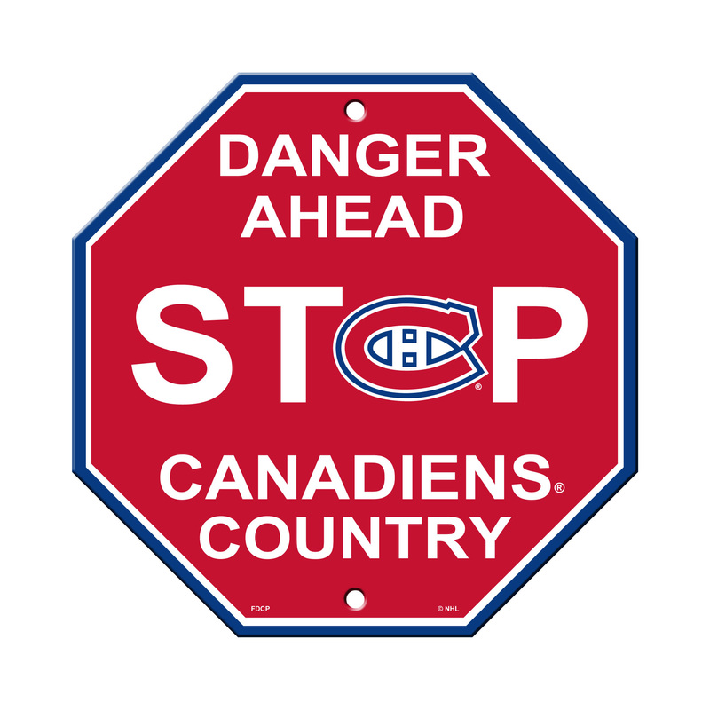Montreal Canadiens Sign 12x12 Plastic Stop Style CO