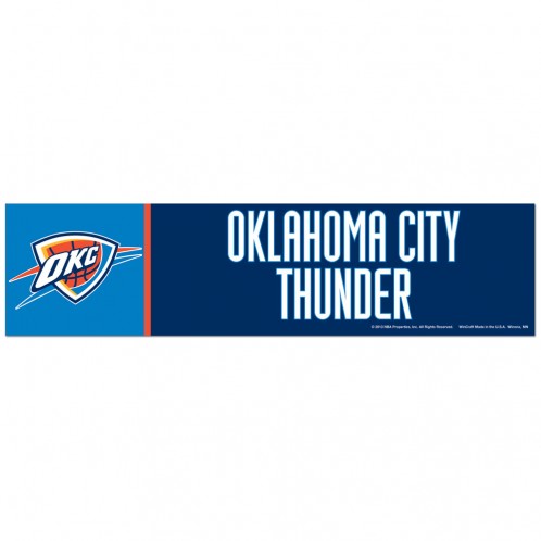 Oklahoma City Thunder Decal 3x12 Bumper Strip Style - Special Order