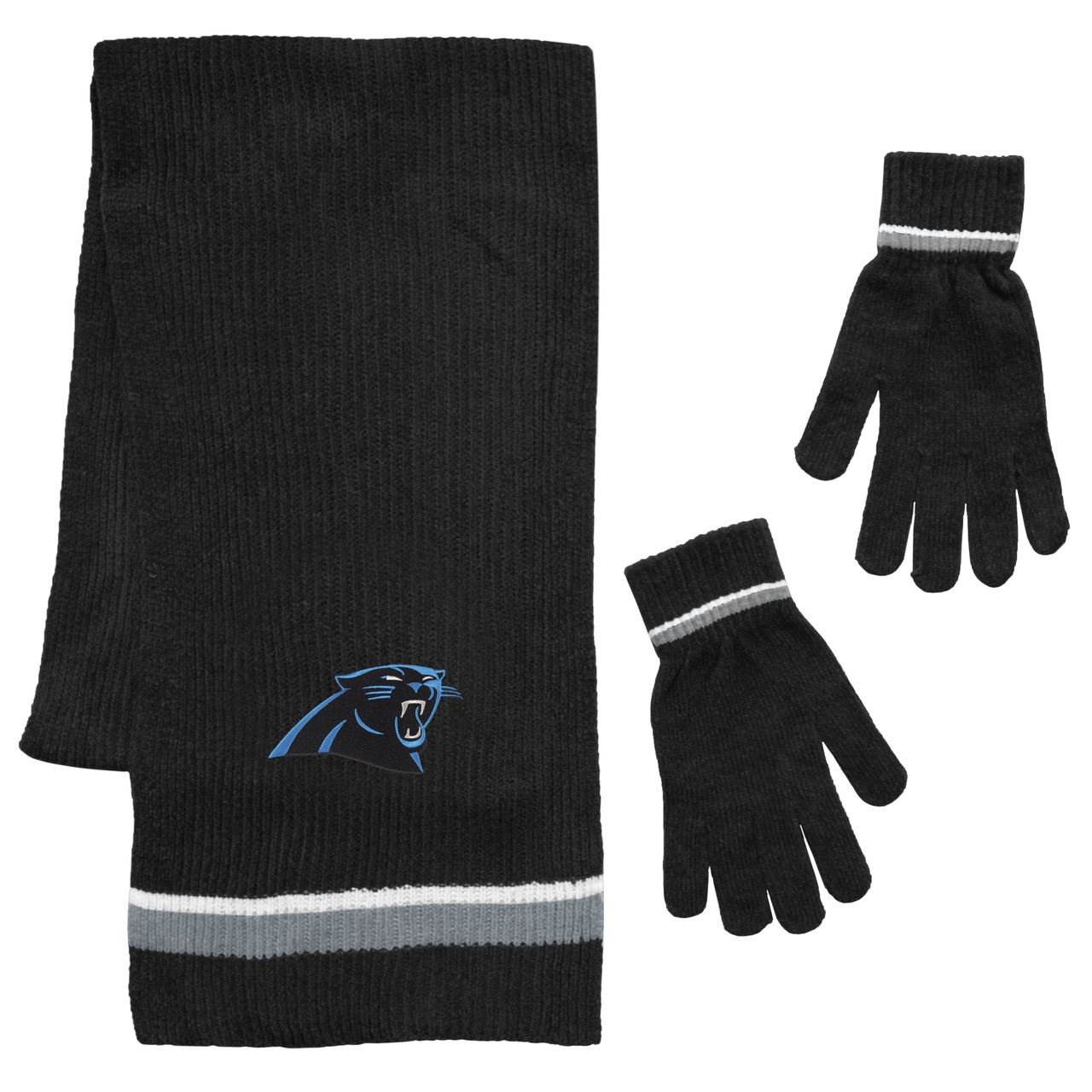 Carolina Panthers Scarf and Glove Gift Set Chenille