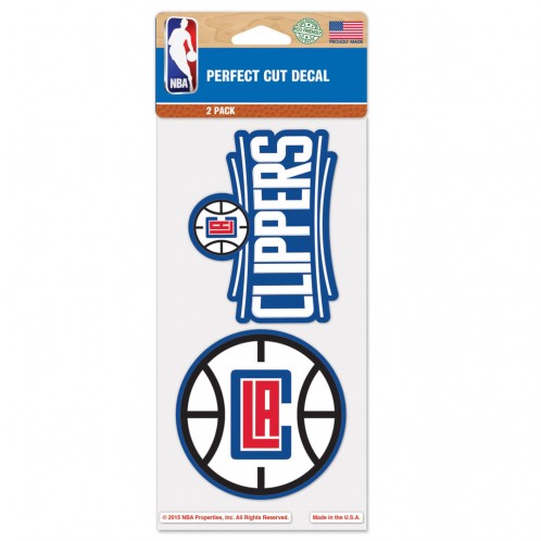 Los Angeles Clippers Decal 4x4 Perfect Cut Set of 2
