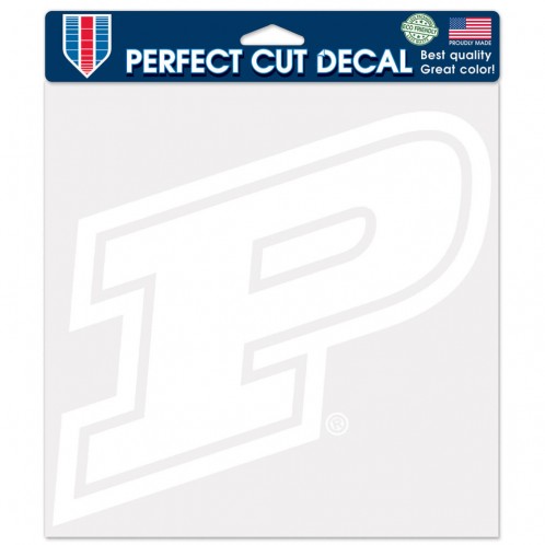 Purdue Boilermakers Decal 8x8 Perfect Cut White - Special Order