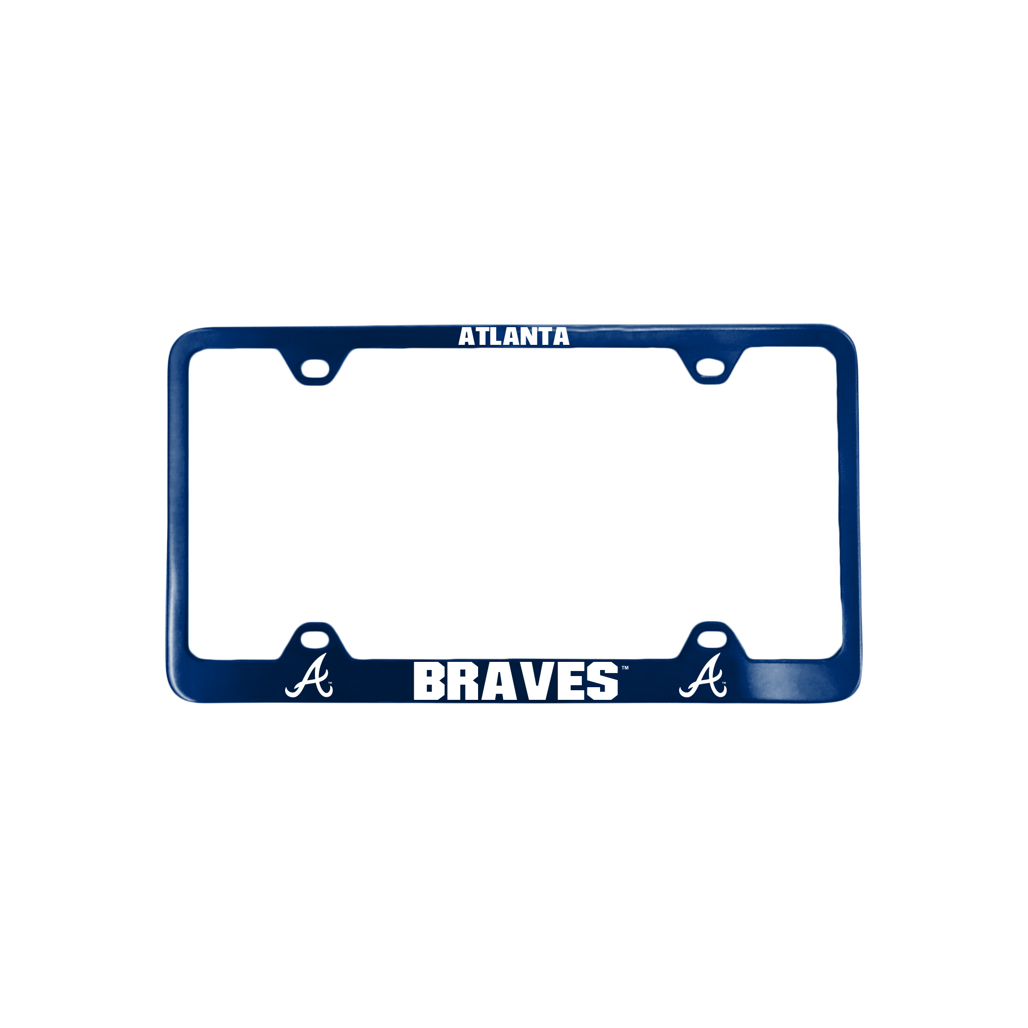 Altanta Braves License Plate Frame Laser Cut Blue