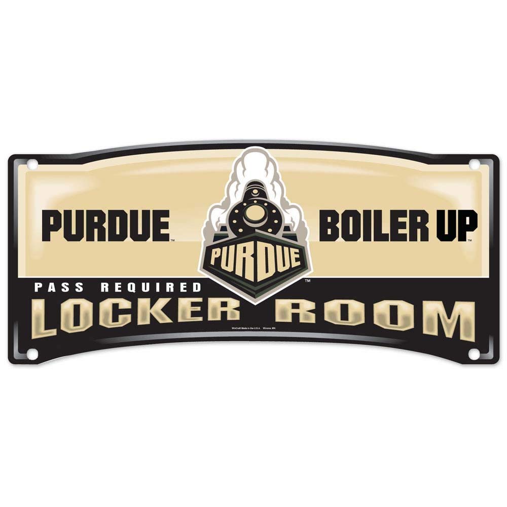 Purdue Boilermakers Sign 8x19 Plastic Locker Room Style