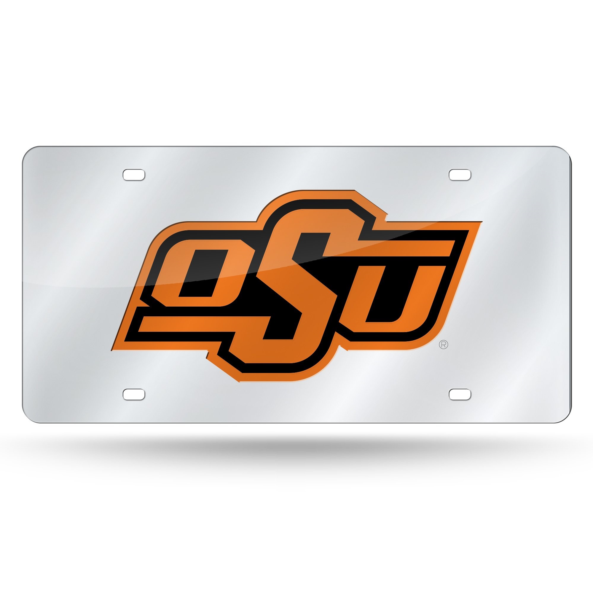 Oklahoma State Cowboys License Plate Laser Cut Silver - Special Order