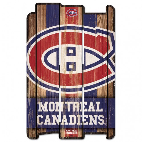 Montreal Canadiens Sign 11x17 Wood Fence Style - Special Order