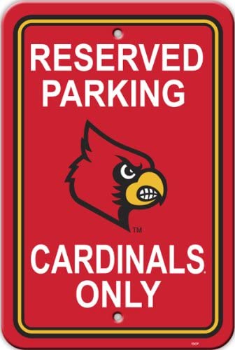 Louisville Cardinals Sign 12x18 Plastic Reserved Parking Style CO